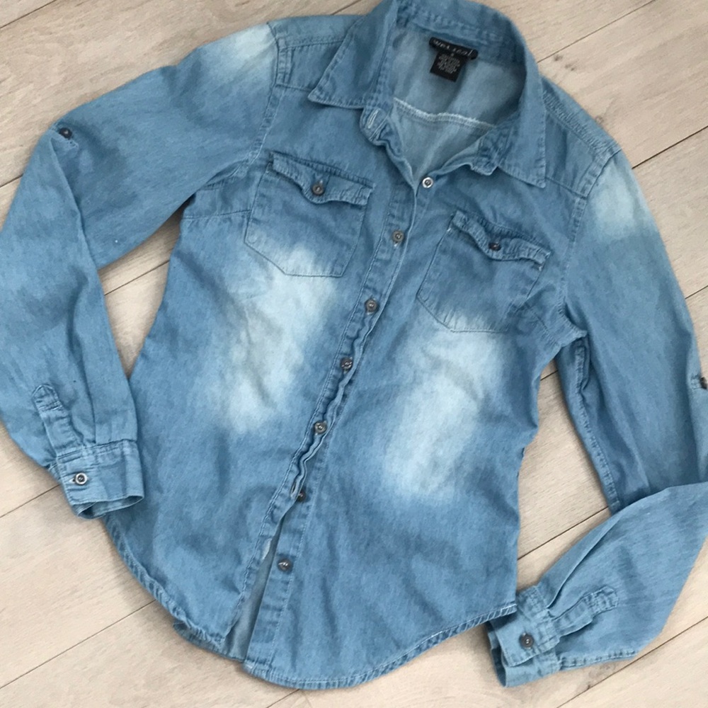Denim button up shirt